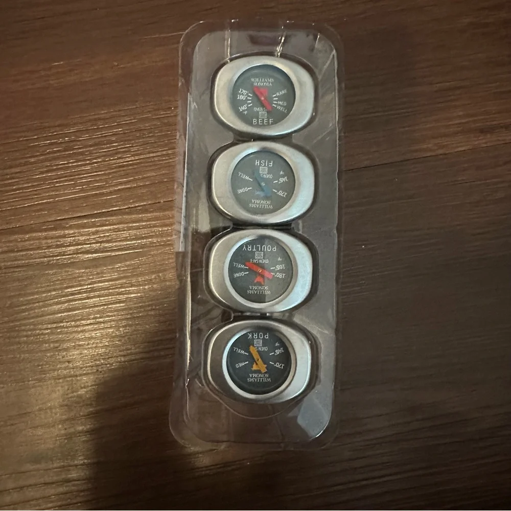 Williams Sonoma Outdoor Button Thermometers, Set of 4